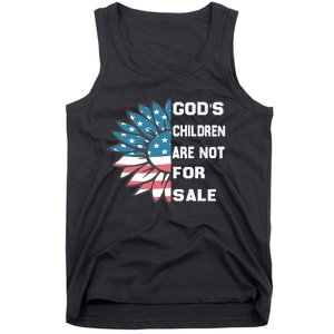 Gods Children Are Not For Sale Sunflower Design Tank Top