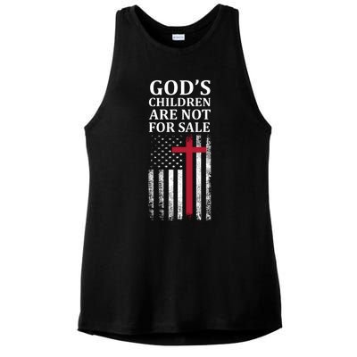 Gods Children Are Not For Sale Funny Political Ladies PosiCharge Tri-Blend Wicking Tank