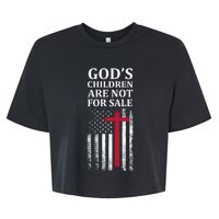 Gods Children Are Not For Sale Funny Political Bella+Canvas Jersey Crop Tee