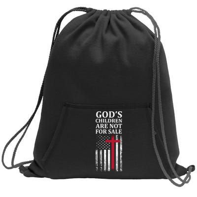 Gods Children Are Not For Sale Funny Political Sweatshirt Cinch Pack Bag