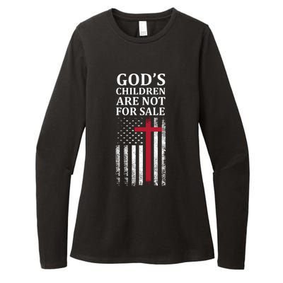 Gods Children Are Not For Sale Funny Political Womens CVC Long Sleeve Shirt