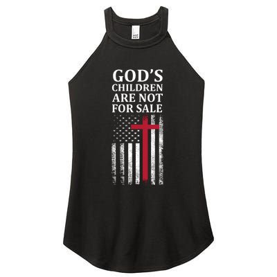 Gods Children Are Not For Sale Funny Political Women's Perfect Tri Rocker Tank