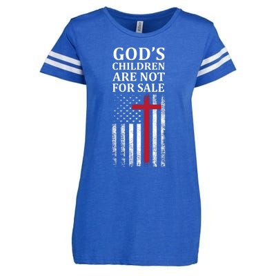 Gods Children Are Not For Sale Funny Political Enza Ladies Jersey Football T-Shirt