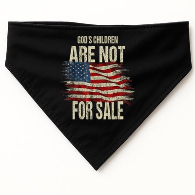 Gods Children Are Not For Sale Christian American Flag USA-Made Doggie Bandana