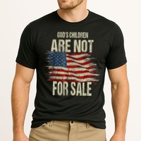Gods Children Are Not For Sale Christian American Flag Cooling Performance Crew T-Shirt