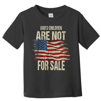Gods Children Are Not For Sale Christian American Flag Toddler T-Shirt