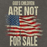 Gods Children Are Not For Sale Christian American Flag Cotton Canvas Backpack