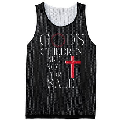 God's Children Are Not For Sale For Children Family Mesh Reversible Basketball Jersey Tank