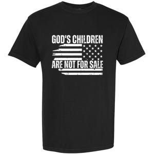 Gods Children Are Not For Sale Funny American Flag Garment-Dyed Heavyweight T-Shirt