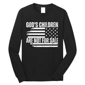 Gods Children Are Not For Sale Funny American Flag Long Sleeve Shirt