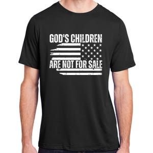 Gods Children Are Not For Sale Funny American Flag Adult ChromaSoft Performance T-Shirt