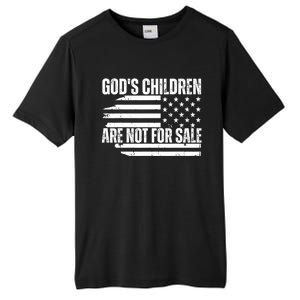 Gods Children Are Not For Sale Funny American Flag Tall Fusion ChromaSoft Performance T-Shirt