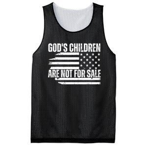 Gods Children Are Not For Sale Funny American Flag Mesh Reversible Basketball Jersey Tank