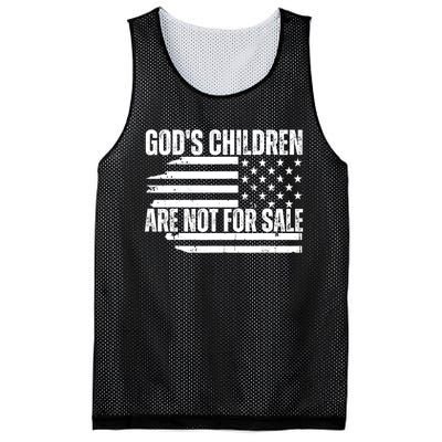 Gods Children Are Not For Sale Funny American Flag Mesh Reversible Basketball Jersey Tank