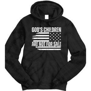 Gods Children Are Not For Sale Funny American Flag Tie Dye Hoodie