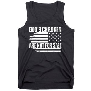 Gods Children Are Not For Sale Funny American Flag Tank Top