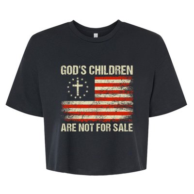 Gods Children Are Not For Sale Funny Quote Gods Children Bella+Canvas Jersey Crop Tee