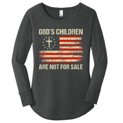 Gods Children Are Not For Sale Funny Quote Gods Children Women's Perfect Tri Tunic Long Sleeve Shirt