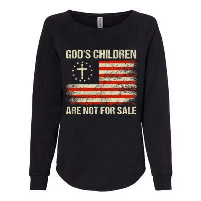 Gods Children Are Not For Sale Funny Quote Gods Children Womens California Wash Sweatshirt