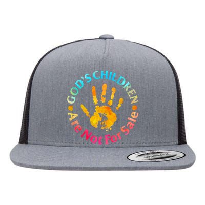 Gods Children Are Not For Sale Hand Prints Flat Bill Trucker Hat