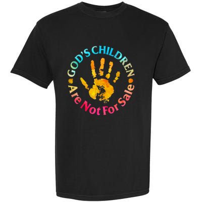 Gods Children Are Not For Sale Hand Prints Garment-Dyed Heavyweight T-Shirt