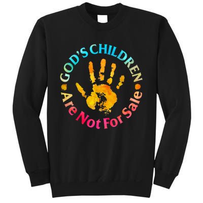 Gods Children Are Not For Sale Hand Prints Sweatshirt