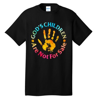 Gods Children Are Not For Sale Hand Prints Tall T-Shirt