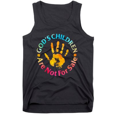 Gods Children Are Not For Sale Hand Prints Tank Top