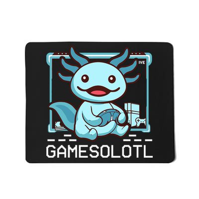 Gamesalotl Cute Axolotl Video Game Funny Gamer Mousepad