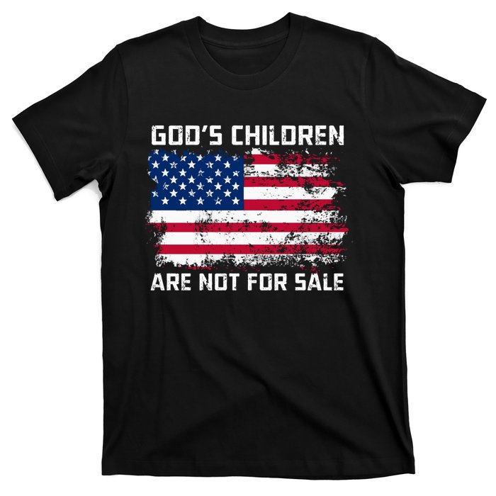 Gods Children Are Not For Sale Patriotic US Flag T-Shirt