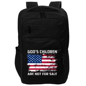 Gods Children Are Not For Sale Patriotic US Flag Impact Tech Backpack