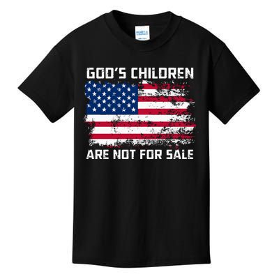 Gods Children Are Not For Sale Patriotic US Flag Kids T-Shirt