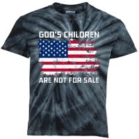 Gods Children Are Not For Sale Patriotic US Flag Kids Tie-Dye T-Shirt