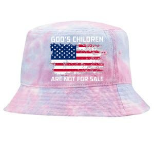 Gods Children Are Not For Sale Patriotic US Flag Tie-Dyed Bucket Hat