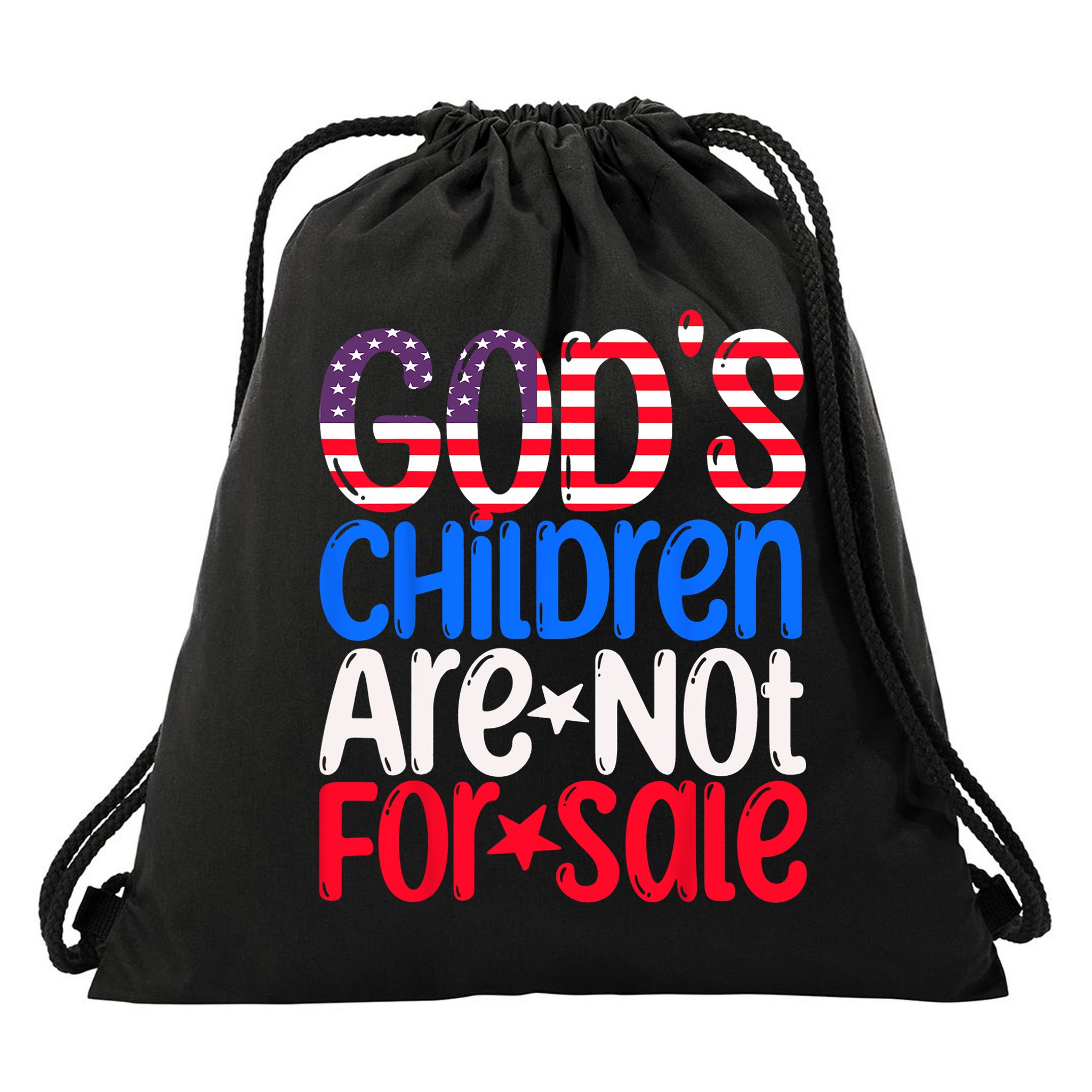 Gods Children Are Not For Sale Trendy Drawstring Bag