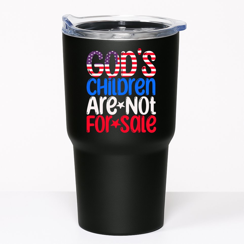 Gods Children Are Not For Sale Trendy Tumbler