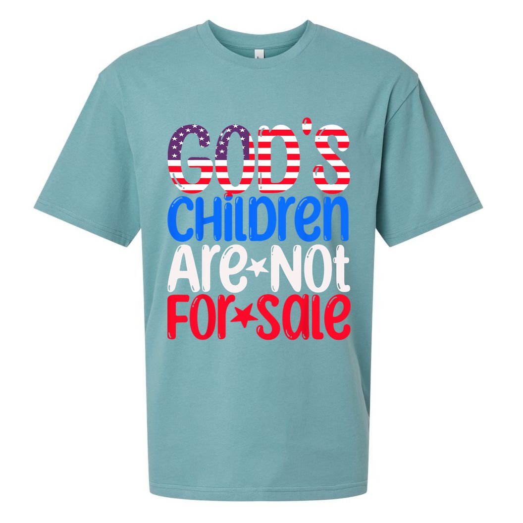 Gods Children Are Not For Sale Trendy Sueded Cloud Jersey T-Shirt