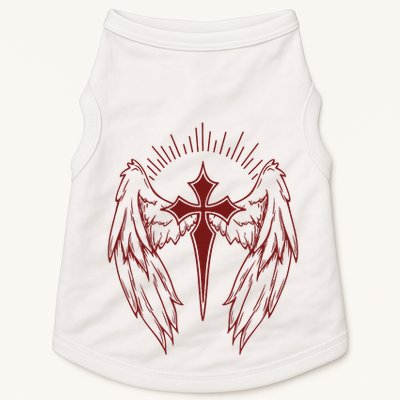 Gothic Cross And Wings Goth Egirl Eboy Emo Alt Doggie Tank