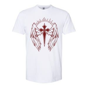 Gothic Cross And Wings Goth Egirl Eboy Emo Alt Softstyle CVC T-Shirt