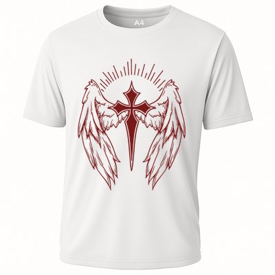 Gothic Cross And Wings Goth Egirl Eboy Emo Alt Performance Shirt