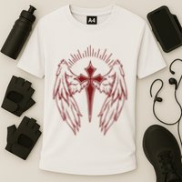 Gothic Cross And Wings Goth Egirl Eboy Emo Alt Performance Shirt