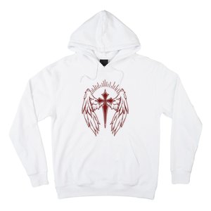 Gothic Cross And Wings Goth Egirl Eboy Emo Alt Hoodie