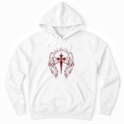 Gothic Cross And Wings Goth Egirl Eboy Emo Alt Hoodie