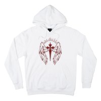 Gothic Cross And Wings Goth Egirl Eboy Emo Alt Hoodie