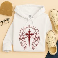 Gothic Cross And Wings Goth Egirl Eboy Emo Alt Hoodie