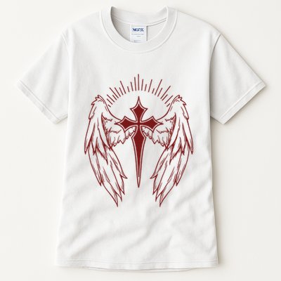 Gothic Cross And Wings Goth Egirl Eboy Emo Alt Tall T-Shirt