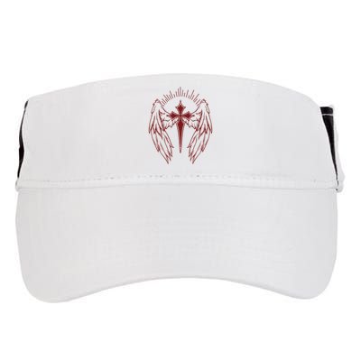 Gothic Cross And Wings Goth Egirl Eboy Emo Alt Adult Drive Performance Visor