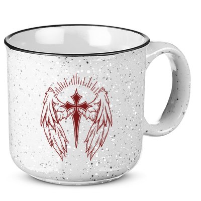 Gothic Cross And Wings Goth Egirl Eboy Emo Alt 15oz Campfire Ceramic Mug