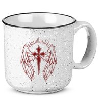 Gothic Cross And Wings Goth Egirl Eboy Emo Alt 15oz Campfire Ceramic Mug