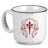 Gothic Cross And Wings Goth Egirl Eboy Emo Alt 15oz Campfire Ceramic Mug
